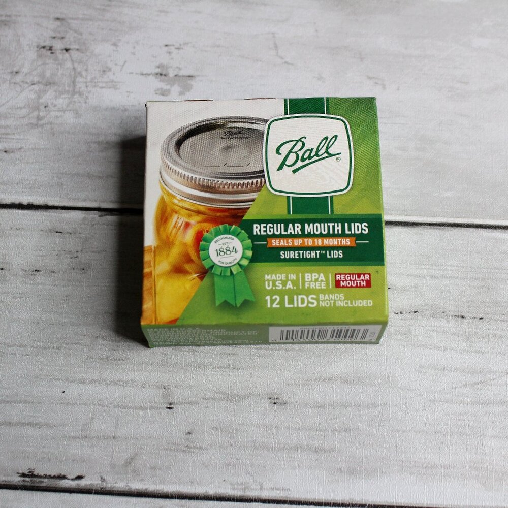 Ball Regular Mouth Mason Canning Jar Lids 1 Box 12 Count Total